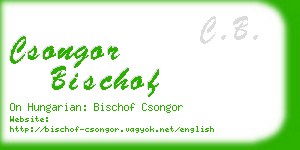 csongor bischof business card